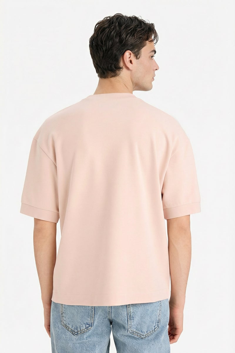 DeFacto Pink Man Breathable Loose Fit Printed T-Shirt Casual - Image 4